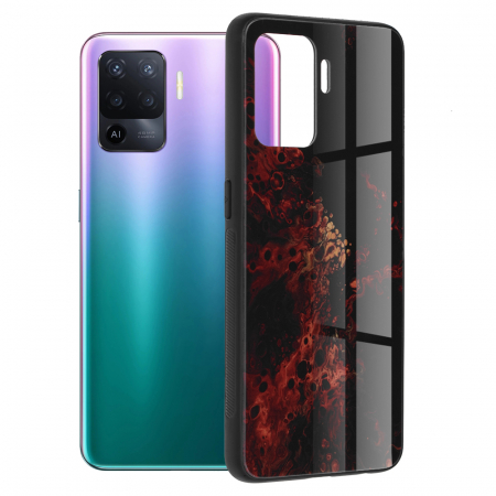 Oppo Reno5 Lite - Husa OPPO Reno5 Lite, Glaze Series, Red Nebula