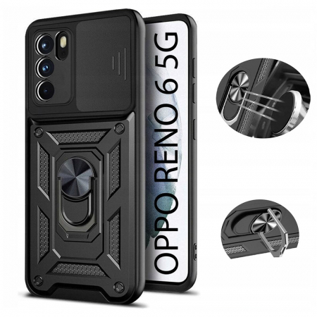 Husa OPPO Reno6 5G cu protectie camera Techsuit CamShield Series, Negru [1]