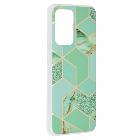 Husa OPPO Reno7 5G, Techsuit Marble Series, Green Hex [1]