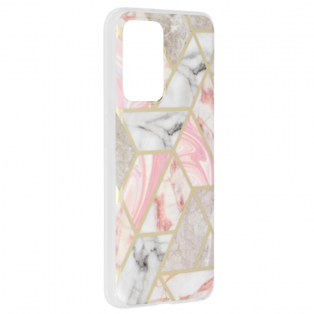 Husa OPPO Reno7 5G, Techsuit Marble Series, Pink Hex [1]