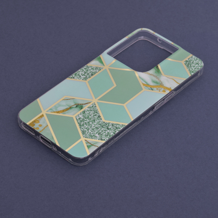 Husa OPPO Reno8 4G, Techsuit Marble Series, Green Hex [4]