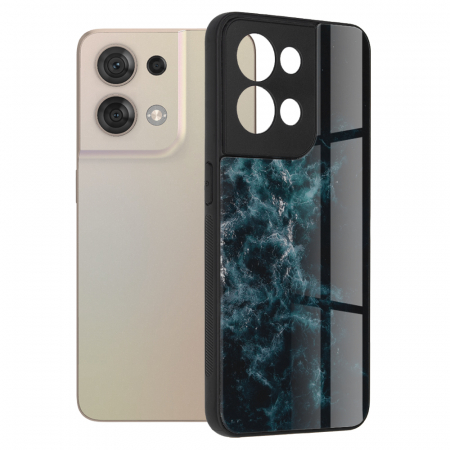 Oppo Reno8 5G - Husa OPPO Reno8 5G, Glaze Series, Blue Nebula