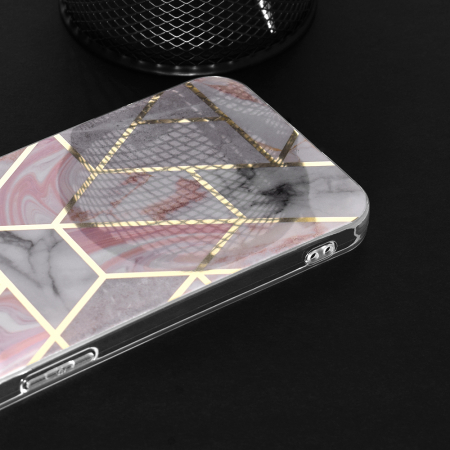 Husa OPPO Reno8 Pro, Techsuit Marble Series, Pink Hex [3]