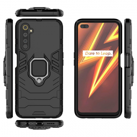 Husa Realme 6 Pro, Techsuit Shield Ring, Negru [7]