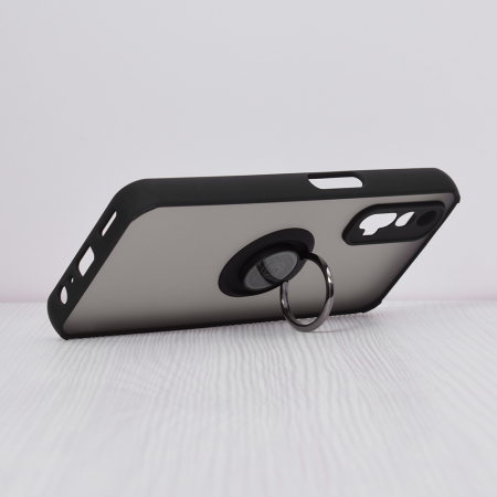 Husa Realme 7 cu inel suport stand magnetic, Negru [3]