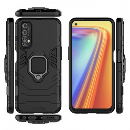 Husa Realme 7, Techsuit Shield Ring, Negru [7]
