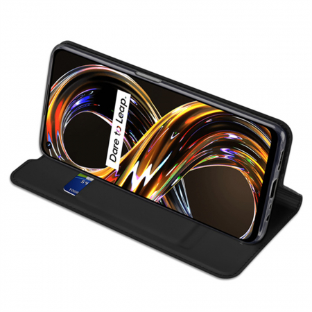 Husa Realme 8i, Dux Ducis Skin Pro Flip Book, Negru [1]