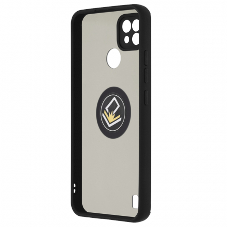 Husa Realme C21 cu inel suport stand magnetic, Negru [2]