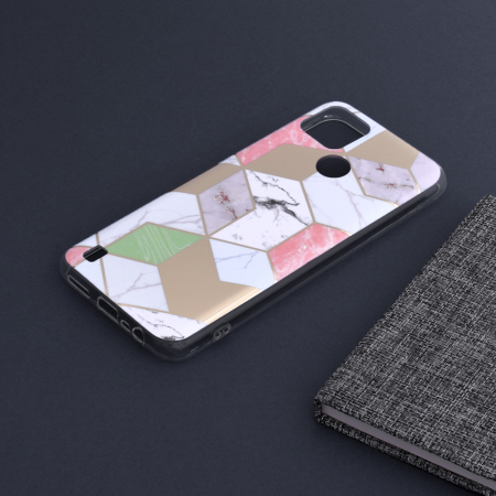 Husa Realme C21Y / C25Y, Techsuit Marble Series, Purple Hex [3]