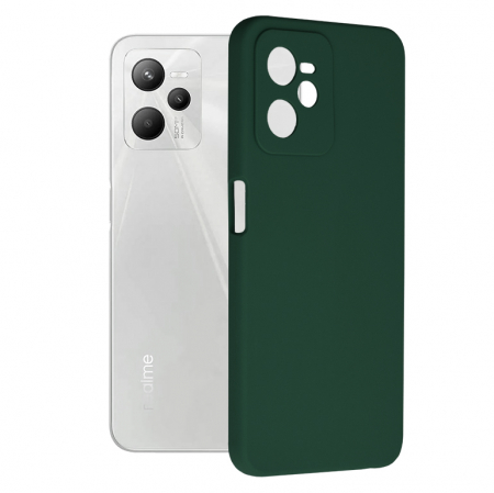Realme - Husa Realme C35, Soft Edge Silicone, Dark Green