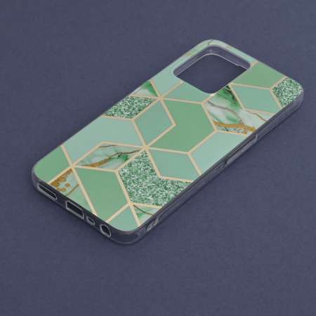 Husa Realme C35, Techsuit Marble Series, Green Hex [4]