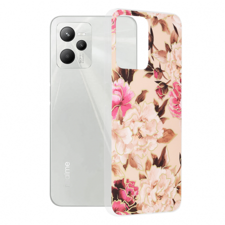 Realme - Husa Realme C35, Techsuit Marble Series, Mary Berry Nude
