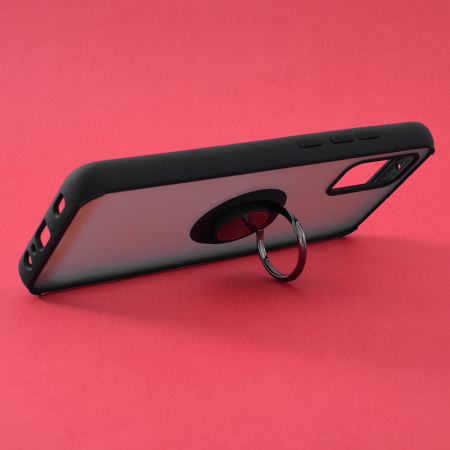 Husa Samsung Galaxy A02s cu inel suport stand magnetic, Negru [5]