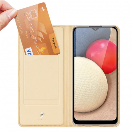 Husa Samsung Galaxy A02s, Dux Ducis Skin Pro Flip Book, Negru [2]