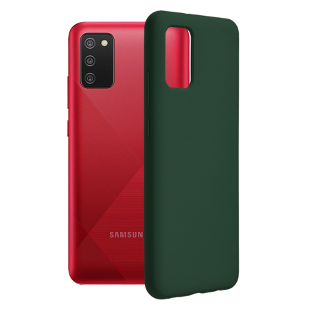 Galaxy A02s - Husa Samsung Galaxy A02s, Soft Edge Silicone, Dark Green