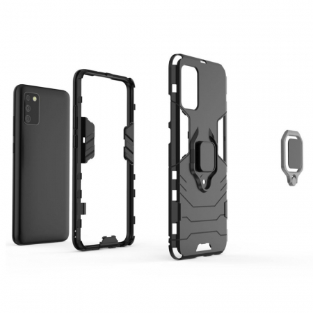 Husa Samsung Galaxy A02s, Techsuit Shield Ring, Negru [6]