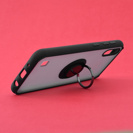 Husa Samsung Galaxy A10 cu inel suport stand magnetic, Negru [1]