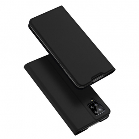 Galaxy A12 - Husa Samsung Galaxy A12, Dux Ducis Skin Pro Flip Book, Negru