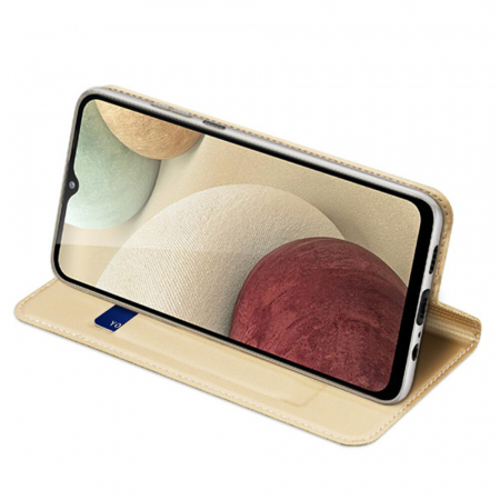 Husa Samsung Galaxy A12, Dux Ducis Skin Pro Flip Book, Negru [3]