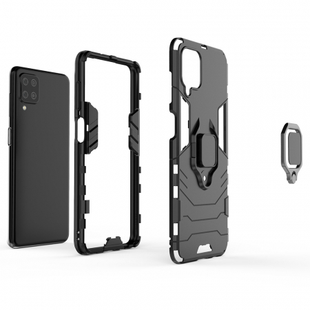 Husa Samsung Galaxy A12, Techsuit Shield Ring, Negru [4]