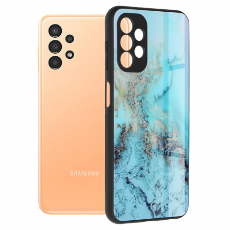 Galaxy A13 4G - Husa Samsung Galaxy A13 4G, Glaze Series, Blue Ocean