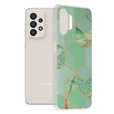 Galaxy A13 4G - Husa Samsung Galaxy A13 4G, Techsuit Marble Series, Green Hex