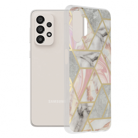 Galaxy A13 4G - Husa Samsung Galaxy A13 4G, Techsuit Marble Series, Pink Hex