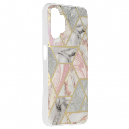 Husa Samsung Galaxy A13 4G, Techsuit Marble Series, Pink Hex [1]