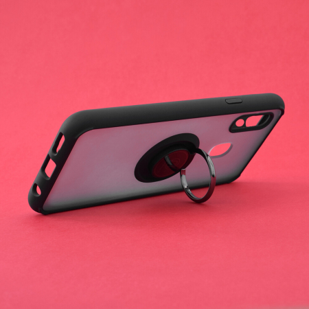 Husa Samsung Galaxy A20s cu inel suport stand magnetic, Negru [1]