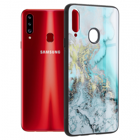Galaxy A20s - Husa Samsung Galaxy A20s, Glaze Series, Fiery Ocean