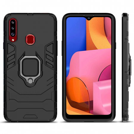 Galaxy A20s - Husa Samsung Galaxy A20s, Techsuit Shield Ring, Negru