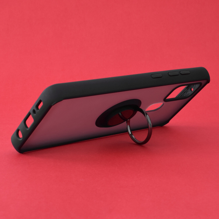 Husa Samsung Galaxy A21s cu inel suport stand magnetic, Negru [1]