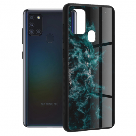 Galaxy A21s - Husa Samsung Galaxy A21s, Glaze Series, Blue Nebula