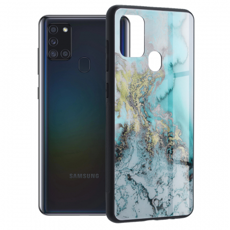 Galaxy A21s - Husa Samsung Galaxy A21s, Glaze Series, Blue Ocean