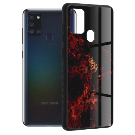 Galaxy A21s - Husa Samsung Galaxy A21s, Glaze Series, Red Nebula