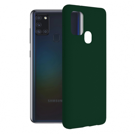 Galaxy A21s - Husa Samsung Galaxy A21s, Soft Edge Silicone, Dark Green