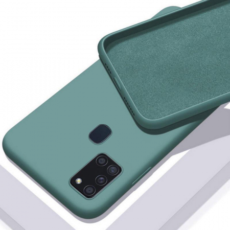 Husa Samsung Galaxy A21s, Soft Edge Silicone, Dark Green [5]