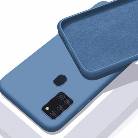 Husa Samsung Galaxy A21s, Soft Edge Silicone, Denim Blue [2]