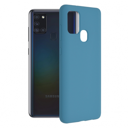 Galaxy A21s - Husa Samsung Galaxy A21s, Soft Edge Silicone, Denim Blue