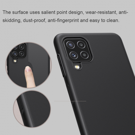 Husa Samsung Galaxy A22 4G, Nillkin Super Frosted Shield, Negru [3]