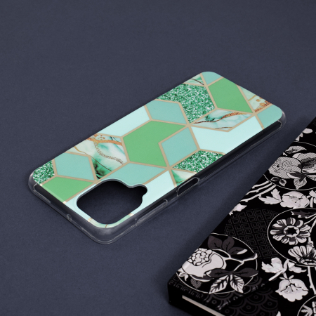 Husa Samsung Galaxy A22 4G, Techsuit Marble Series, Green Hex [4]