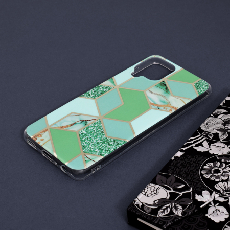 Husa Samsung Galaxy A22 4G, Techsuit Marble Series, Green Hex [3]