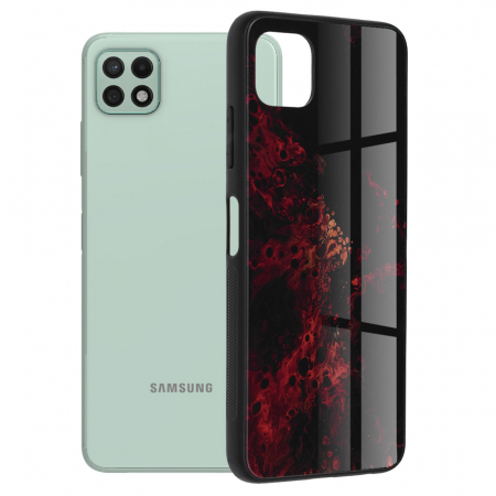 Galaxy A22 5G - Husa Samsung Galaxy A22 5G, Glaze Series, Red Nebula