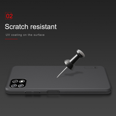 Husa Samsung Galaxy A22 5G, Nillkin Super Frosted Shield, Negru [3]