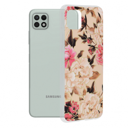Galaxy A22 5G - Husa  Samsung Galaxy A22 5G, Techsuit Marble Series, Mary Berry Nude