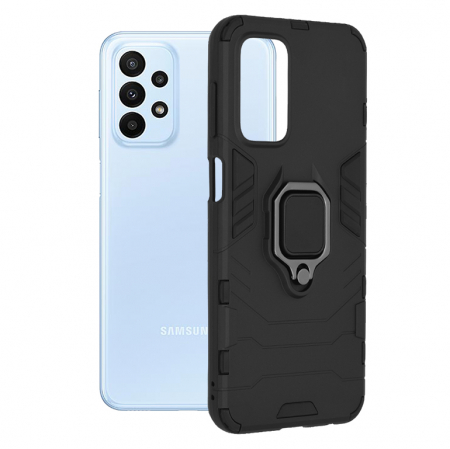 Galaxy A23 4G - Husa Samsung Galaxy A23 4G / A23 5G, Techsuit Shield Ring, Negru