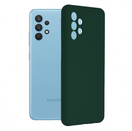 Galaxy A32 4G - Husa Samsung Galaxy A32 4G, Soft Edge Silicone, Dark Green