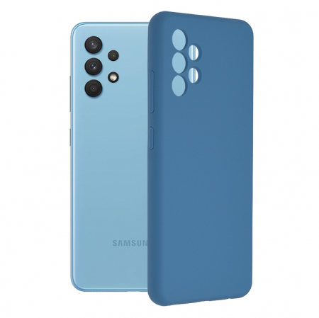 Galaxy A32 4G - Husa Samsung Galaxy A32 4G, Soft Edge Silicone, Denim Blue