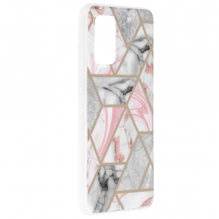 Husa Samsung Galaxy A32 4G, Techsuit Marble Series, Pink Hex [1]