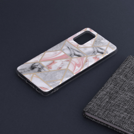Husa Samsung Galaxy A32 4G, Techsuit Marble Series, Pink Hex [3]